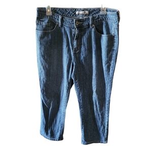 Chicos Platinum Grayson M. Crop Ankle Jeans Cropped Striated Size 1.5